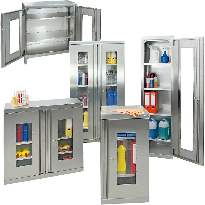 GAWELA Garderoben-/Werkstatt-/Lagereinrichtungen. Edelstahlschränke